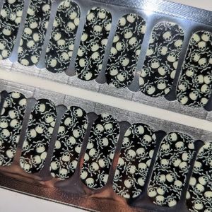 5 for $15 Nail Wraps- Glow-in-the-Dark Skulls